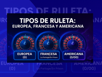 Comparativa de ruleta europea, francesa y americana con número de casillas, ceros y ventaja de la casa.
